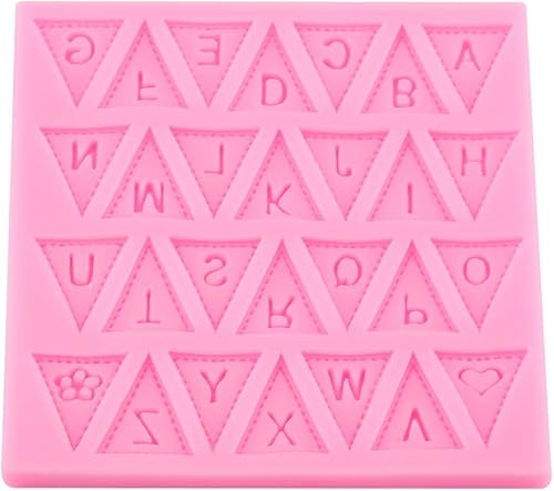 Miniatura 2 de Silicone Flag Silicone Tool Mould Inverted Triangle Die for Letter Tool Tool Utensil Molde for Molding Baking Cups Cake Pop Molds