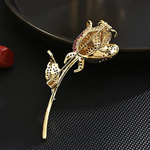 Broche de cobre con incrustaciones de lujo para mujer accesorios 4