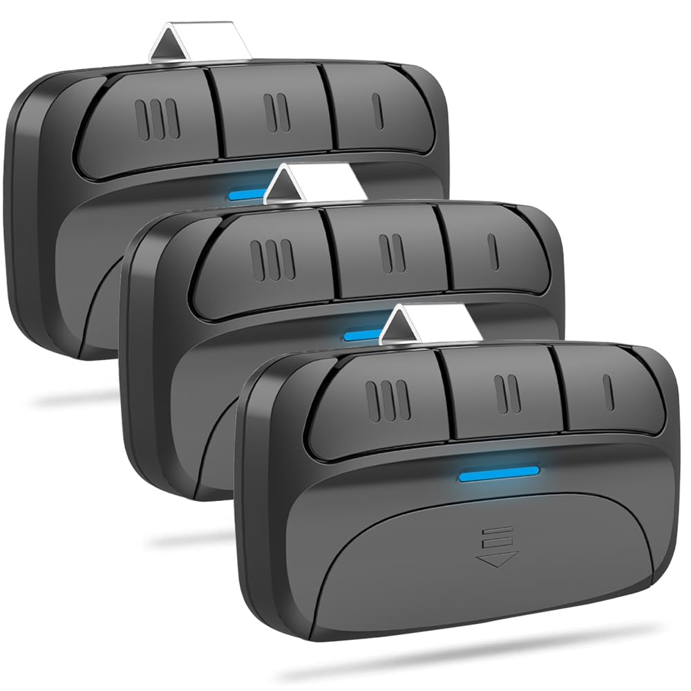 3 for Liftmaster Chamberlain Craftsman Garage Door Opener Remote 893LM 893MAX Universal, Purple Yellow Green Orange Red