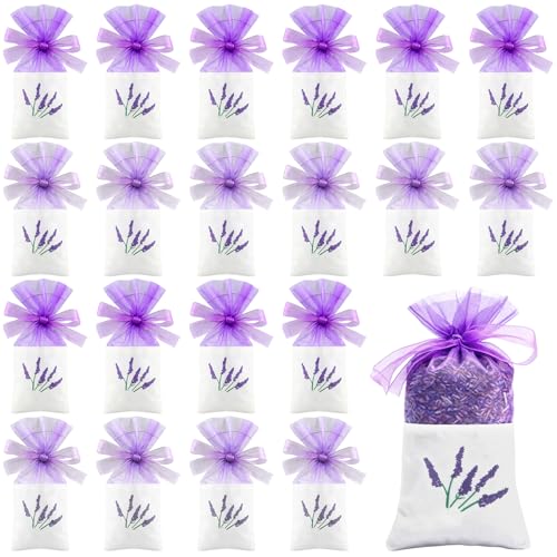 20 Piezas Bolsas Lavanda, Vacías Saquitos de Lavanda con Cordón...