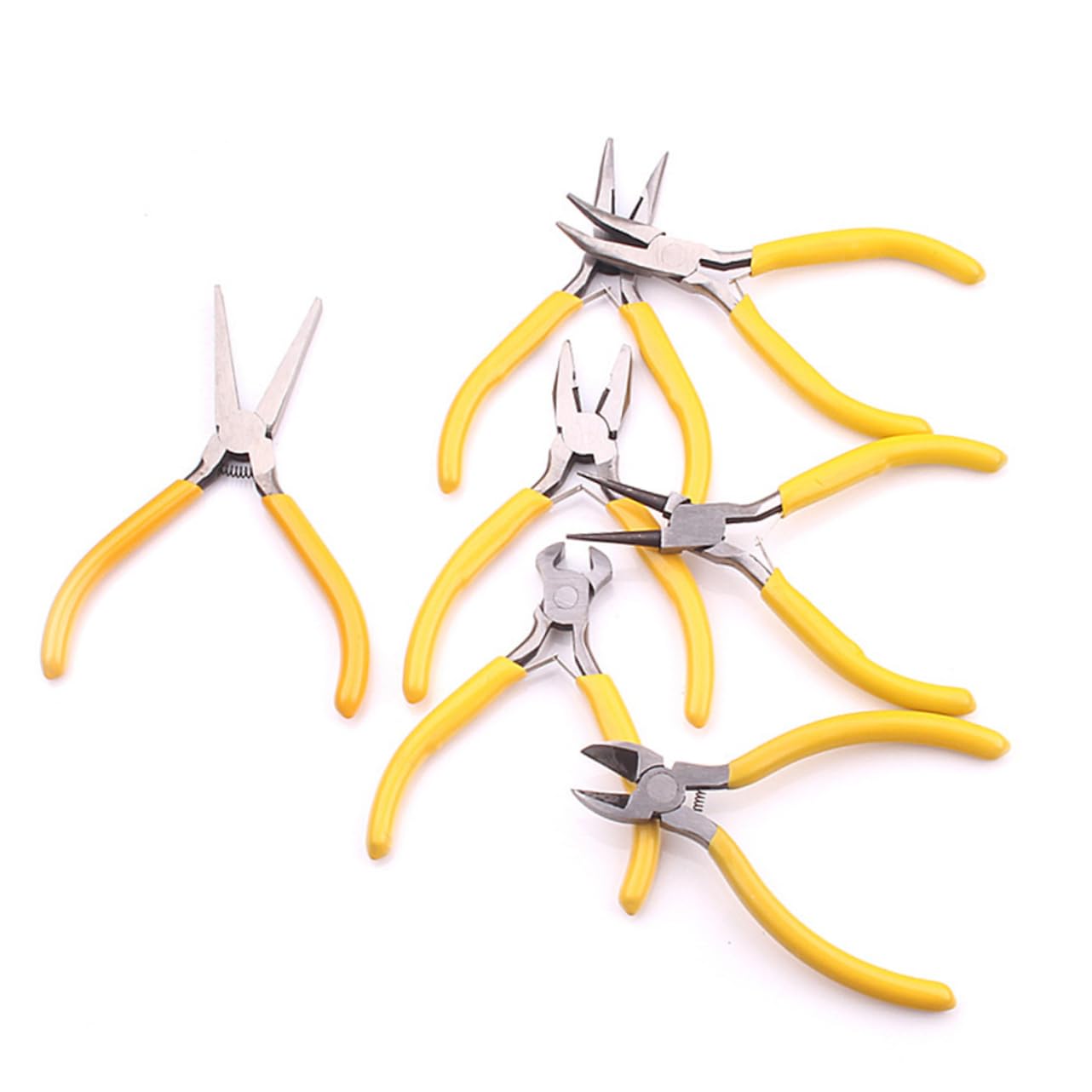Set di Pinze per Gioielli 8 Pezzi in Acciaio, Pinza a Becco D'ago 5 Pollici per Creazione Braccialetti e Progetti Fai da Te