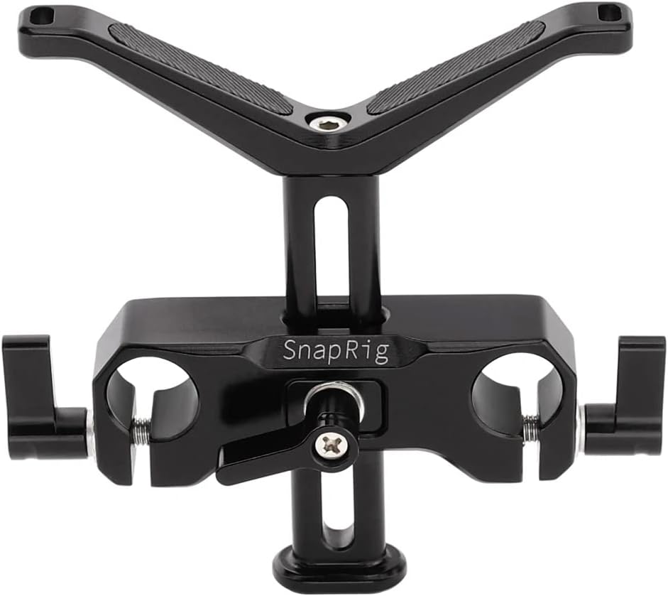 PROAIMSnapRig Universal Lens Support for Heavy Camera Lenses I For 15mm LWS rod | Robust & Durable |Height Adjustment Range: 2.1" | Supports Lens Diameter Up to 150mm (LS-01)