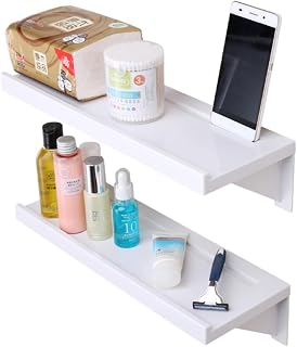 White Plastic Bathroom Storage Rack for Toilet Organizing Suction Cup