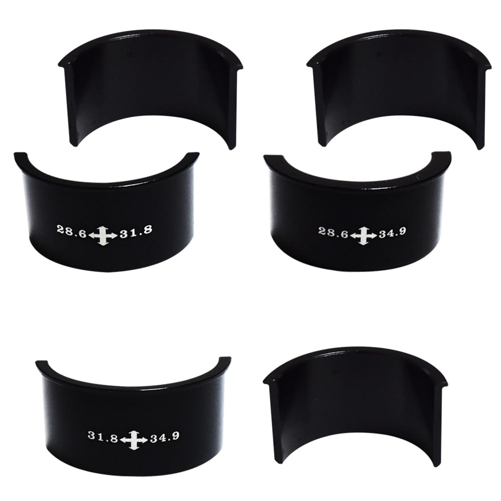 Albedel 3 Kinds Front Derailleur Adjust Conversion Clamp Shim Spacer Adapter Sheet 28.6 to 31.8 to 34.9mm Aluminum Alloy for MTB Mountain Road Bicycle