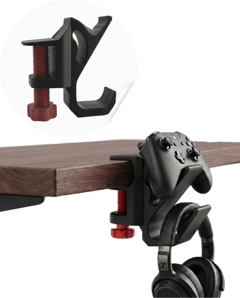 premium gaming headphone holder with desk clamp