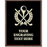 Crown Awards Golf Plaques, Custom Engraved Golf Clubs with Ball Plaque Award, Great Customizable Golfing Gift Prime