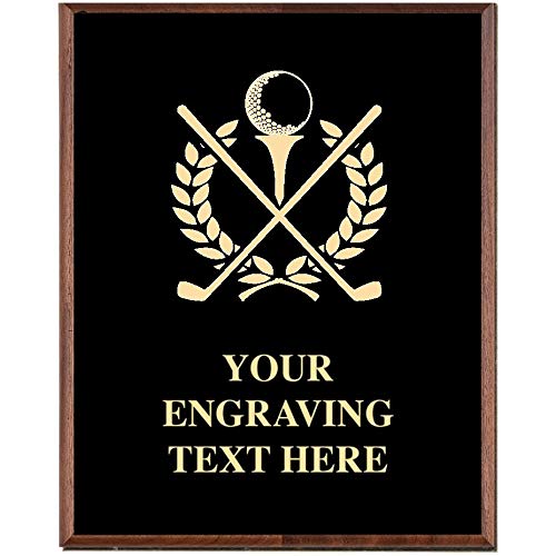 Crown Awards Golf Plaques, Custom Engraved Golf Clubs with Ball Plaque Award, Great Customizable Golfing Gift Prime
