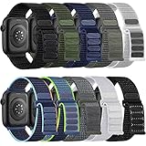 Lenrao ソフトナイロンソロループバンド 10本パック Apple Watch 38mm 40mm 41mm 42mm 44mm 45mm 49mm レディース メンズ 通気性 伸縮性編組ストラップ iWatchシリーズUltra/8/7/6/5/4/3/2/1/SE用, 42mm/44mm/45mm/49mm, ナイロン, アゲート