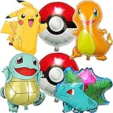 Combo 6PC Pikachu FOIL Balloon Party Supplies Favor Decorations Theme IDEA Fun Celebration Happy Bir