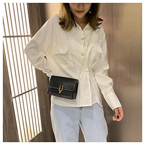 Sac à bandoulière avec fermoir triangle exclusif et design carré tendance - 3