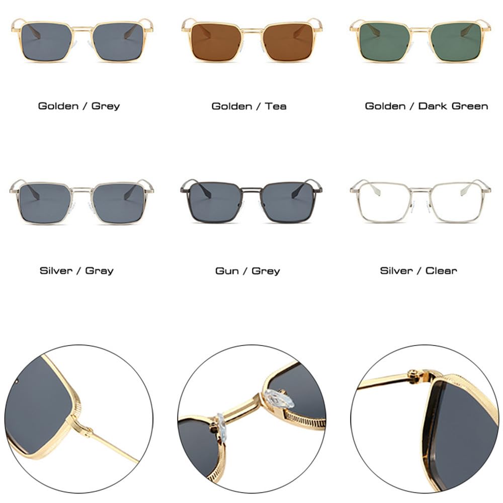 Okulary przeciwsłoneczne damskie retro z metalową oprawką, modne odcienie UV400, ciemnozielone, męskie, p