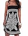 Produktbild Damen Sommer Bandeau schulterfrei Flora Muster bunt Boho-Stil Casual Mini StrandkleiderBL,S