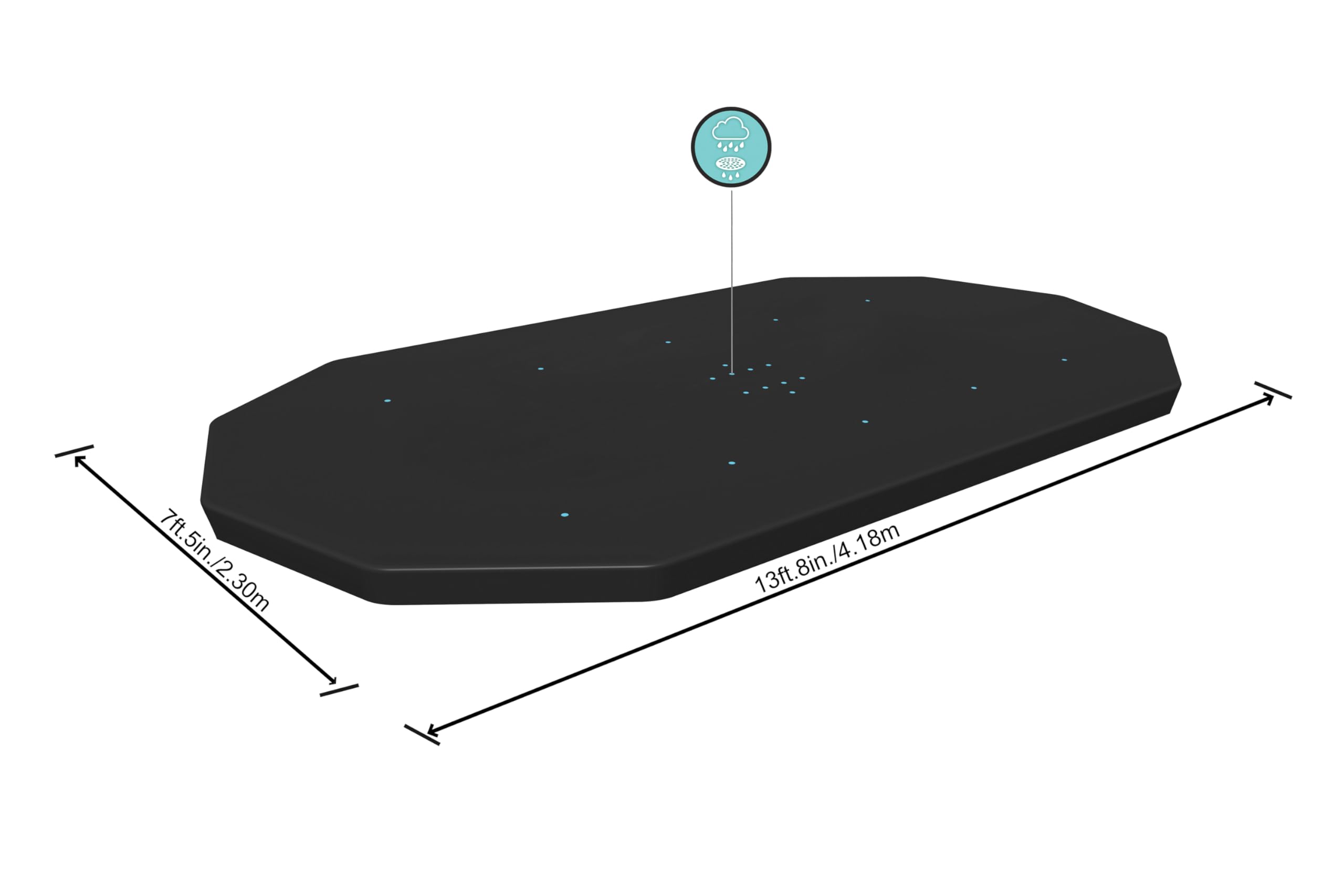 Bâche 4 Saisons 418 x 230 cm pour Piscine Hors Sol Power Steel™ Ovale 427 x 250 cm