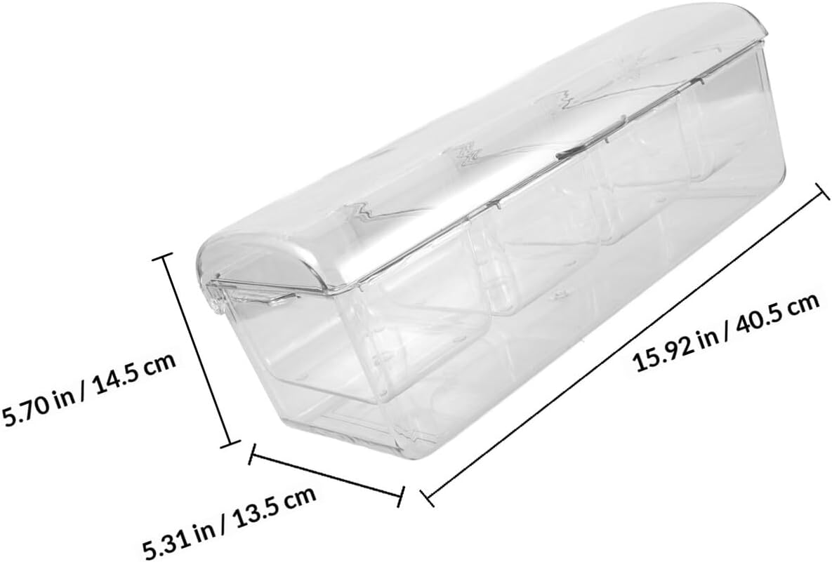 Chilled Salad Storage Container with 4 Compartments, Plastic Food Divider Box with Lid for Outdoor Picnic, Party, and Kitchen Food Organization