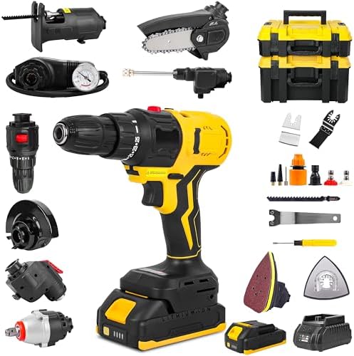 Kit de Ferramentas Multifuncional 9 em 1, Parafusadeira e Furadei...