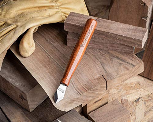 Clarke Brothers Marking Knife and Real Leather sheath – Wood Marking Gauge – Premium Woodworking Tool with High Carbon Steel Blade – Quality with Sharp Blade – Beautiful Wooden Handle - Image 6