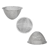 BLNOMEQO 25pcs 0.63inch(5/8) Stainless Steel Screens, Conical Design Filters with Storage Box, Self-Adjustable Size