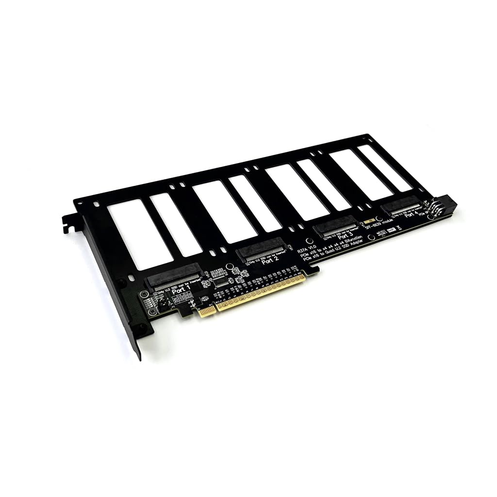 Amazon.com: JMT ADT-R37 PCIe5.0x16 to 4-Port U.2/EDSFF Hard Disk
