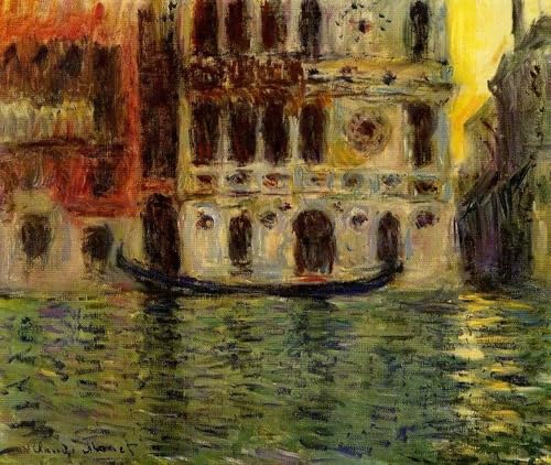 Scènes de ville de Venise Claude Monet toile faite main anti-reflet vide