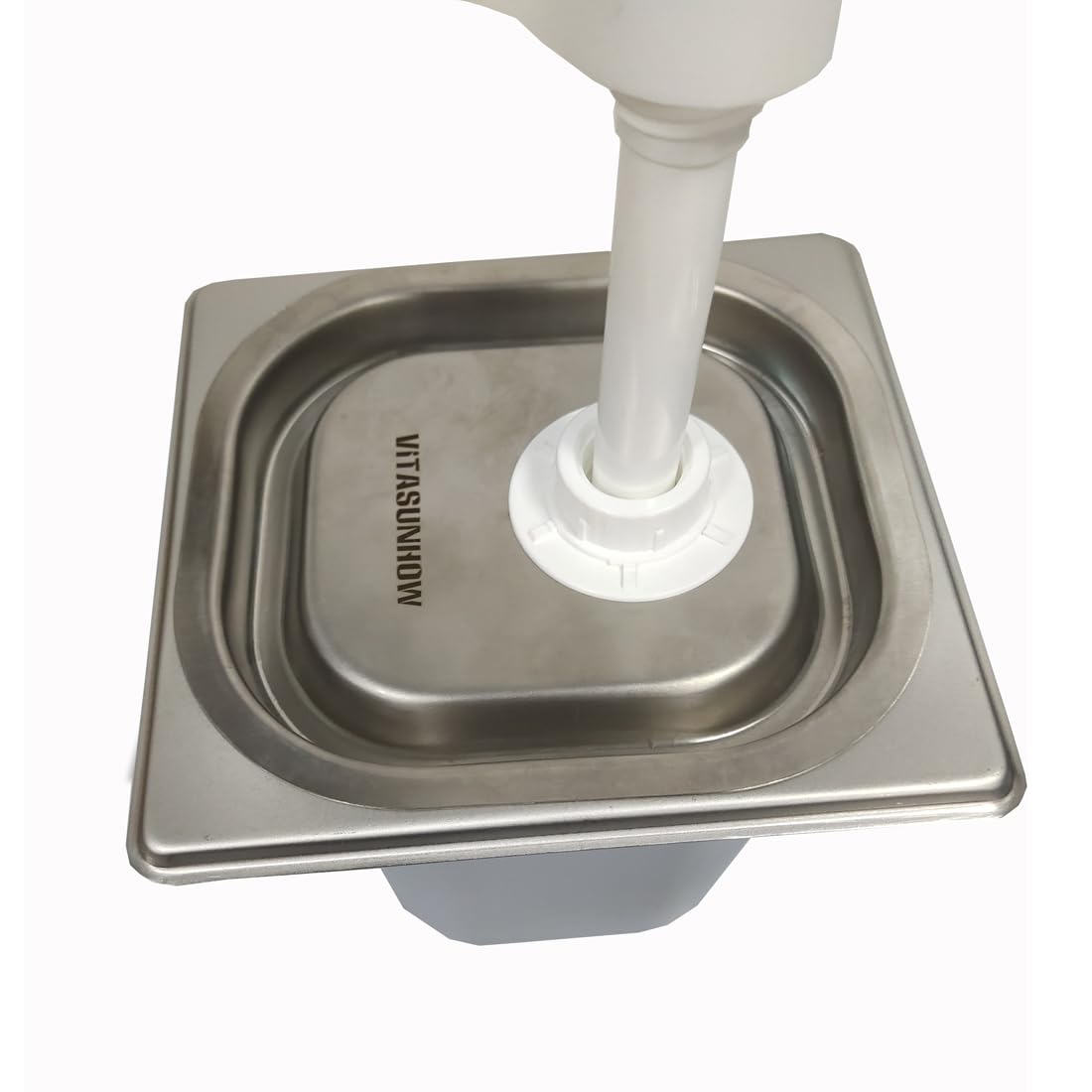 Pompa dispenser per salse in acciaio inox, erogatore per condimenti, 3,4 l, per cucina e ristorante, per ketchup, condimenti per insalata, salsa di soia, aceto, maionese (JLT-1035P)
