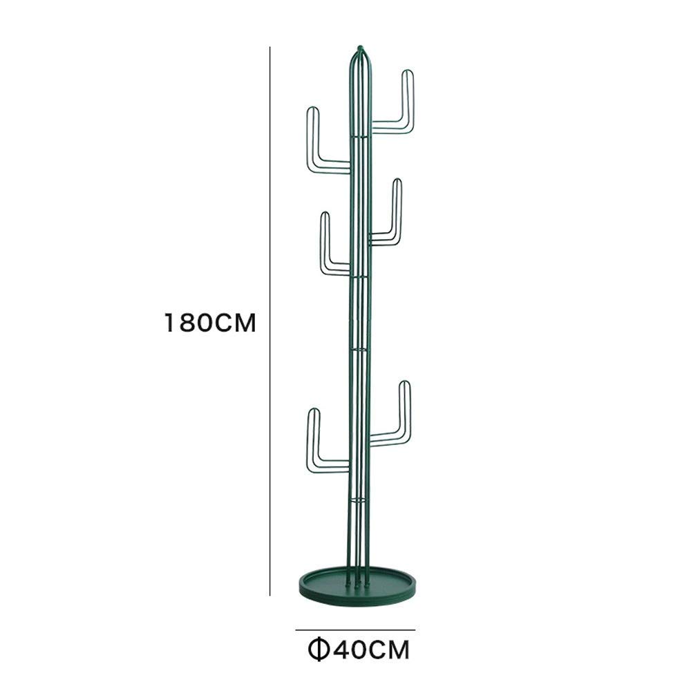 Garderobenständer Garderobenständer Stehgarderobe Aus Metall Hutaufhänger Für Jacke Handtasche Schalständer Schirmständer Platzsparende Flurbäume,Green-40×180cm