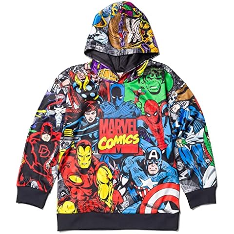 Marvel Avengers Spider-Man Venom Iron Man Little Boys Fleece Pullover Hoodie Cover