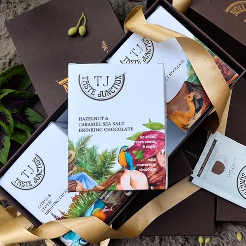 Image of Taste Junction Festive Gift Hamper | Iced /Hot Chocolate Mix | 6 Flavors | 18 Sachets | <0.2G Sugar Per Sachet | Great for Gifting