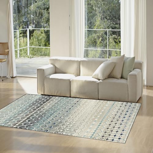 Alfombra rectangular de 120 x 100 cm para sala de estar y dormitorio cómodo 4