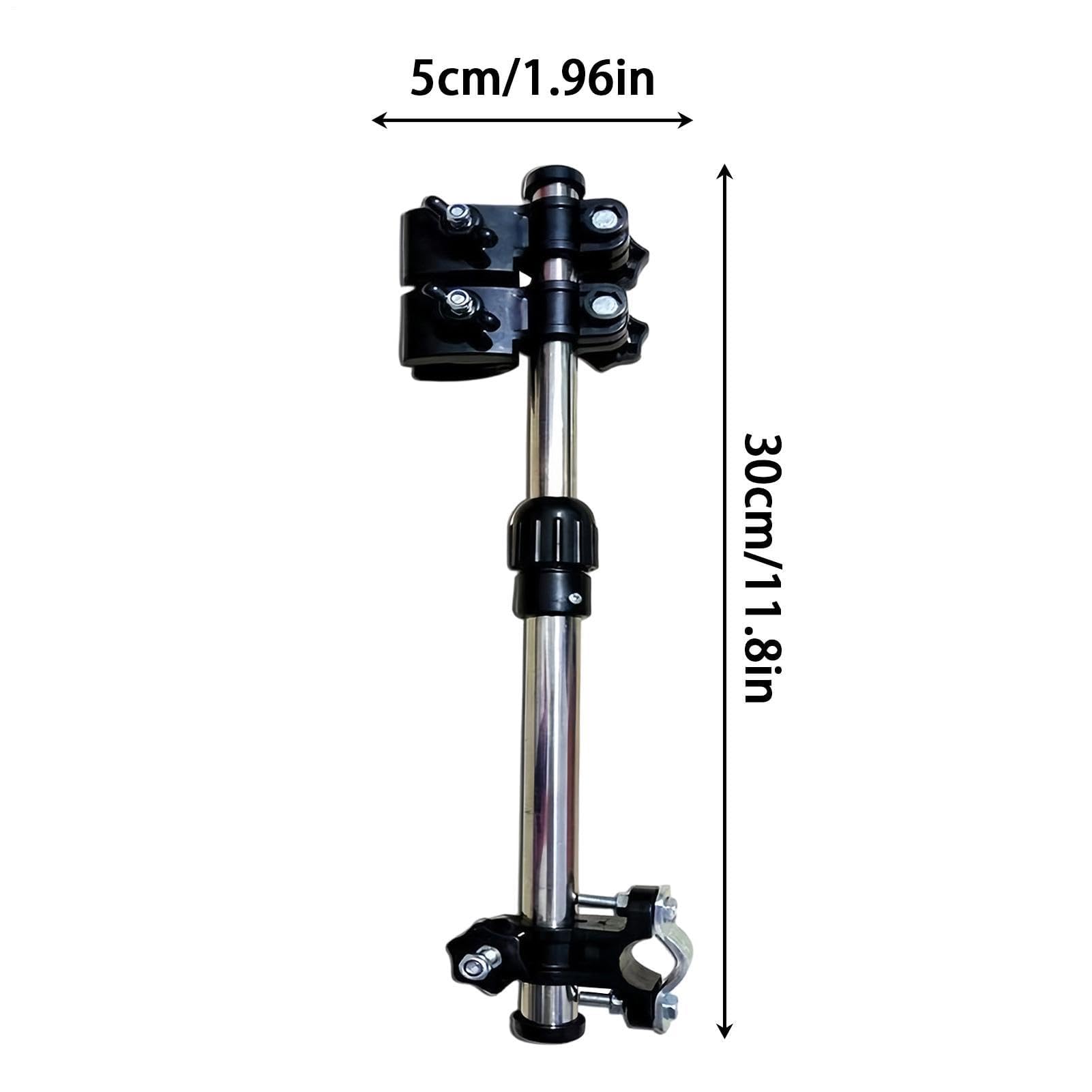 Supporto per ombrello, portatile, in acciaio inox, morsetto a doppio strato per golf, bici, carrello, spiaggia, campeggio, attività all'aperto e pendolari quotidiani