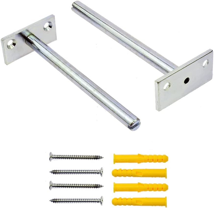 Floating Shelf Brackets Concealed Mount Invisible Blind Shelf Supports Hidden Brackets for Home Wall DIY Wood Shelves Hardware Included (1 Pair)