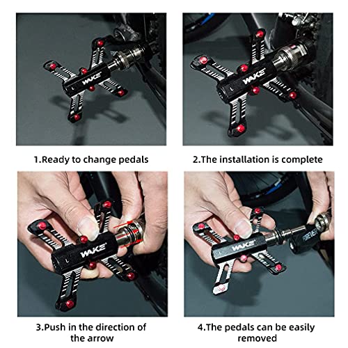Cysky Bike Bicycle Pedals Quick Release Pedals Aluminum Non-Slip Ultralight 9/16 Inch For Mountain Bmx Mtb Bike Cycling Road Bike Pedals (1 Pair Black) #TOP4