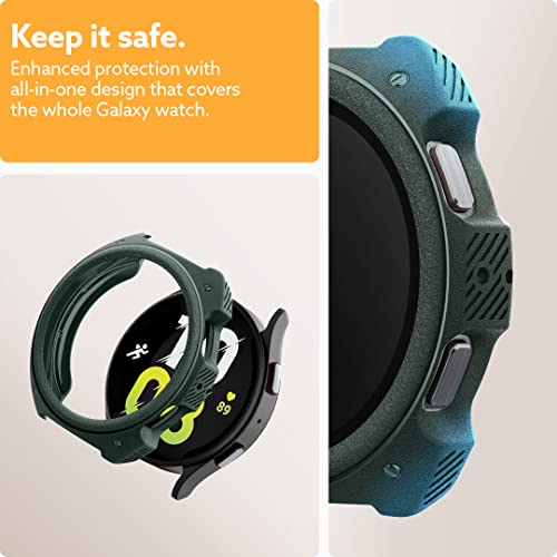 Image of CASEOLOGY by Spigen Caseology Vault for Samsung Galaxy Watch 5 44mm Case, Galaxy Watch 4 44mm Case -Midnight Green