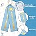 Zeyune 100 Pcs Participant Award Ribbon with Event Card and String Participant Star Point Top Award Ribbon Blue Participation Ribbon for School Competition Contest Office Team Kids Student Trophy