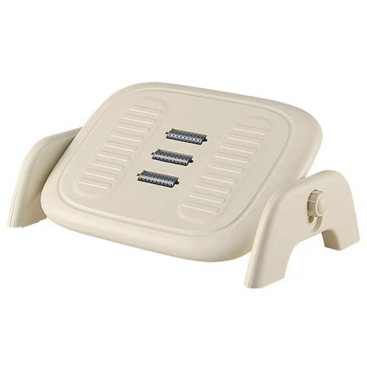 Adjustable Foot Stool for Under Desk, Step Stool Foot Rest for Home Office(Cream)