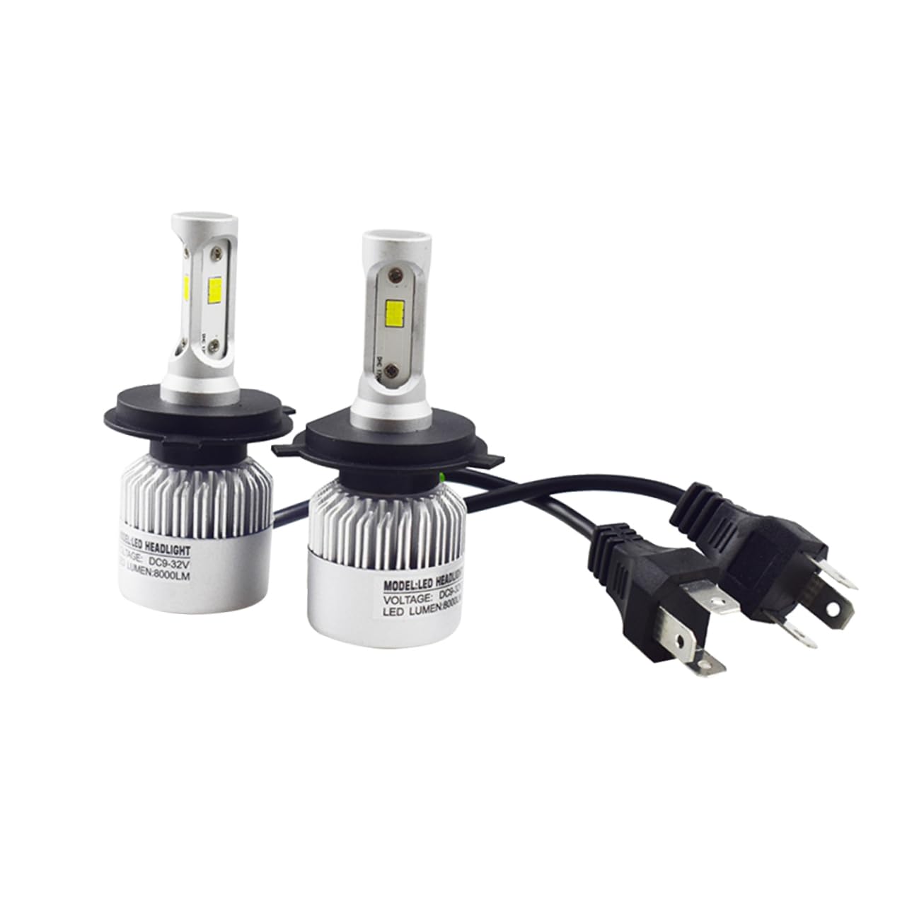 CHILDWEET Bombilla LED H4 para Coche, 2 Unidades de Aluminio
