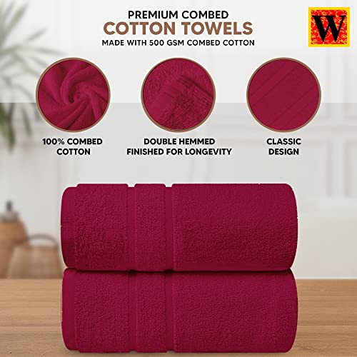 Westlane Linens Premium Cotton 70x140 Bath Towels Hotel & Spa Premium Quality Cotton, Highly Absorbent. (Imperial Purple, Pack of 2) - Image 3