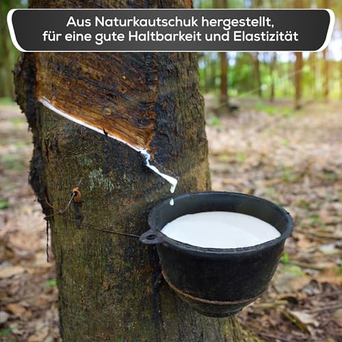 KLEBASTO Gummibänder | Gummiringe für Haushalt,Büro,Basteln | Haushaltsgummis zum Bündeln, Fixieren & Verschließen u. v. m. | 60% Kautschukanteil | Gummiringerl (Ø 80mm | 100g Beutel)