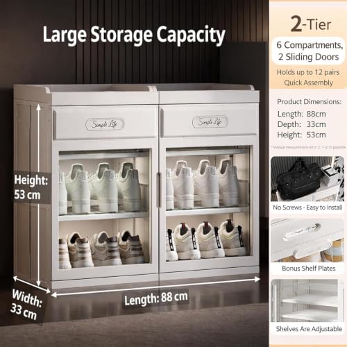 Image of HIWARE Premium Modular Wardrobe for Bedroom, Kids Room and Home | Spacious Clothes Storage Cabinet with Drawers and Shelves | Modern Stylish Design, Heavy Duty, Multiuse Organizer -GTX-White