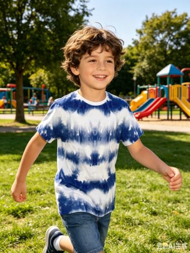 Image of Boys Tie Dye Shirt Size 4-14 Hippies Senior Rainbow Tees T Shirts for Kids | Tees T shirts for Kids