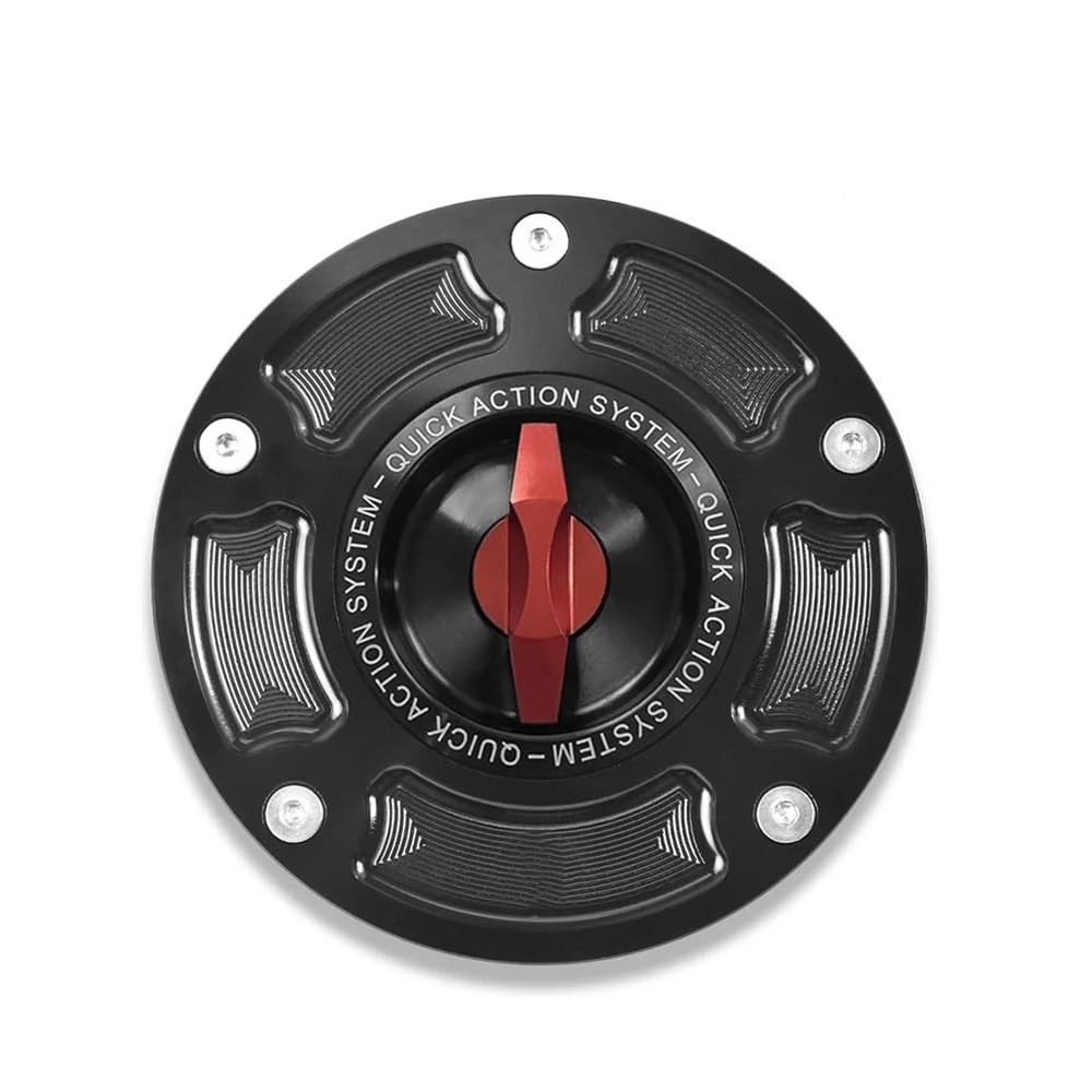 Accessori Tappo Serbatoio Benzina Coperchio Carburante A Sgancio Rapido per GSR750 per GSR 750 2010-2019 Carburante Moto(Black-Red (I))
