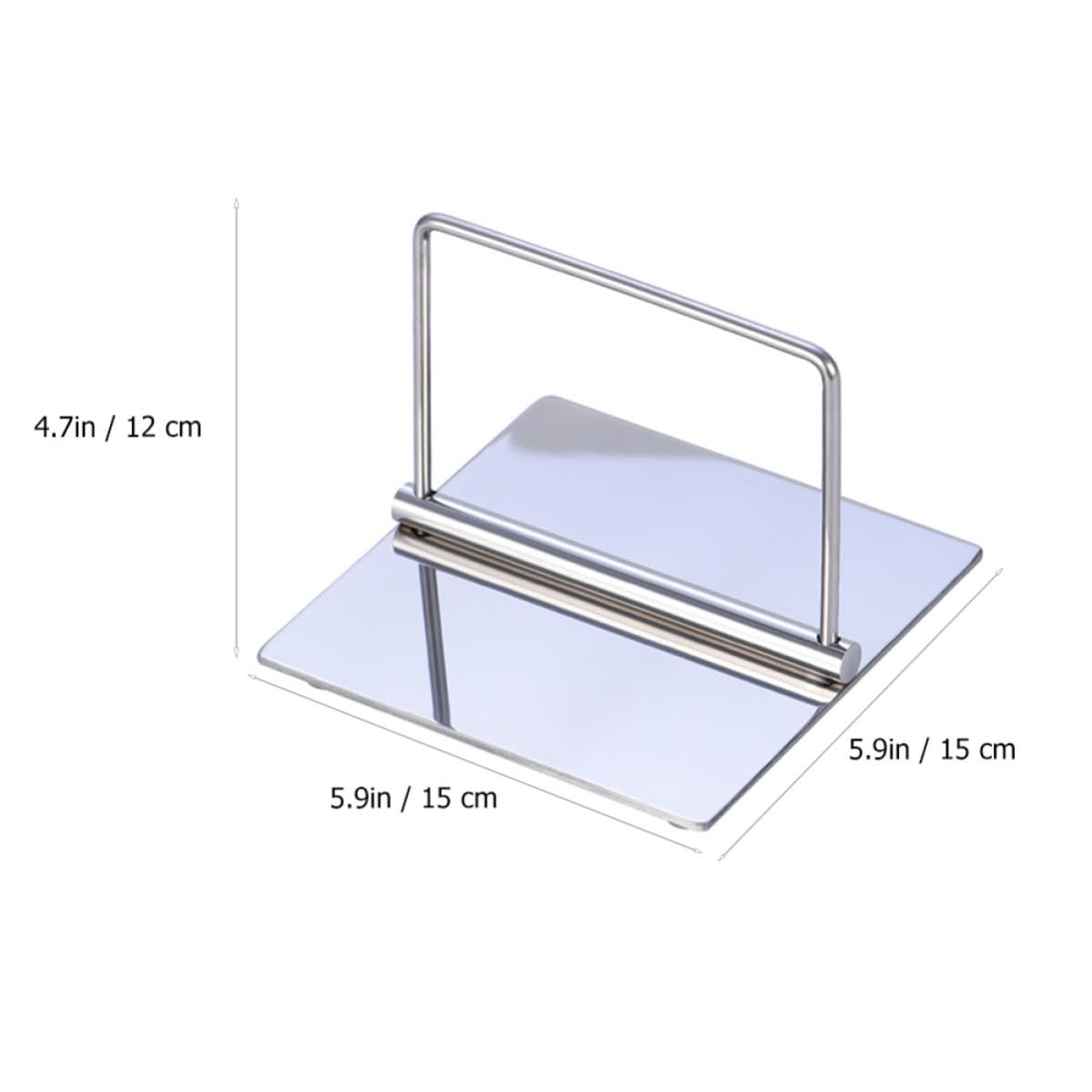 BESTOYARD Servilletero Superficie Atractiva y Moderna Hogar de Acero Inoxidable Plata que Previene Deslizamientos, Adecuado para Mesa de Postres en Fiestas