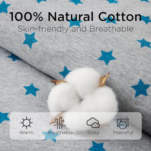 Image of Duomiaomiao 2.5 TOG Baby Sleep Sack 100% Cotton Winter Baby Wearable Blanket, Warm Quilted Comfy Toddler Sleeping Bag