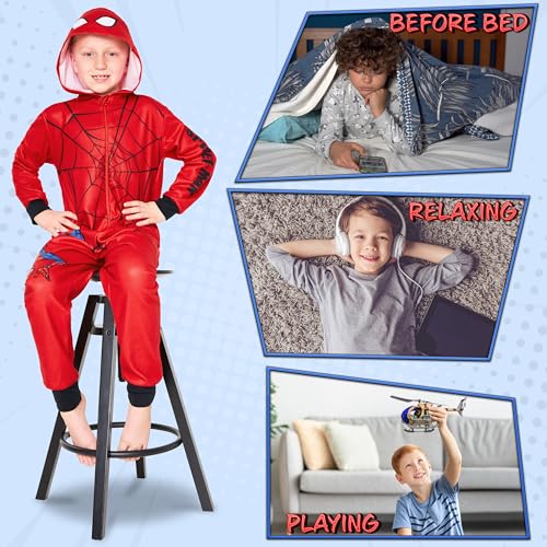Marvel Fleece Pyjama for Boys - Cosy Kids PJs Comfy Loungewear - Boys Gifts (Red Spiderman, 5-6 Years)3