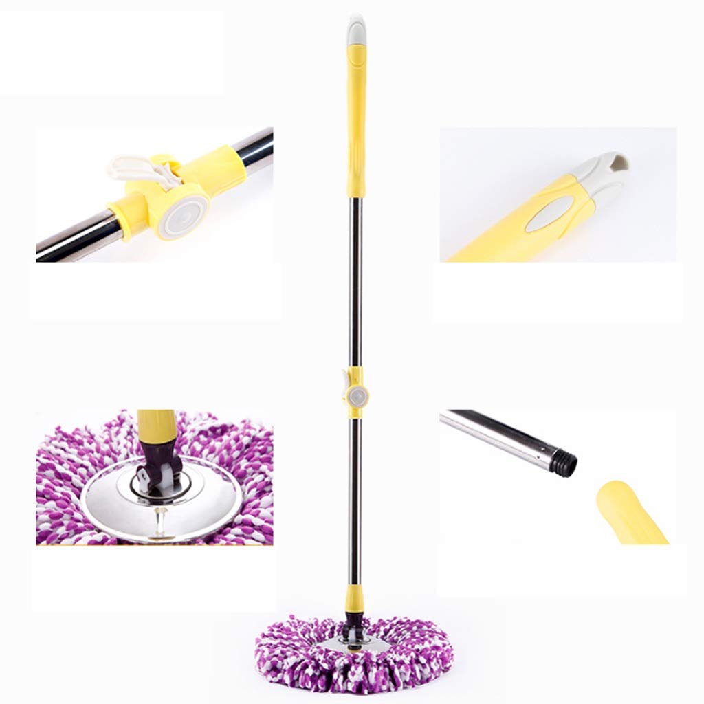 Zestaw mopa i wiadra Smart Spin, Zestaw wiader do mopa obrotowego Wielokolorowy drążek do mopa 105-125 cm 2 końcówki do mopa