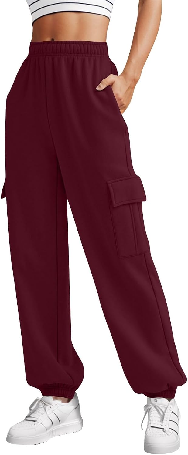 Damen Cargo Sweatpants - Bequeme Trainingshose Mit Elastischem Bund Und Seitentaschen Für Freizeit & Outdoor