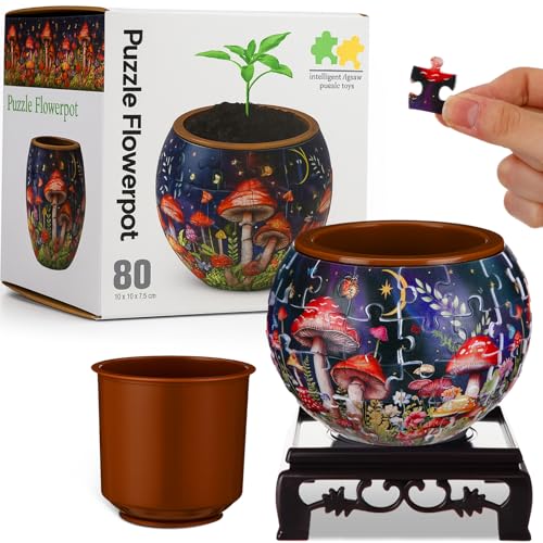 Silipull 3D Puzzle Vase 3D Puzzle Flower Vase Crafted from 160 Curved Plastic Pieces DIY Housewarming Gift for Flower Arrangements and Home Decoration...