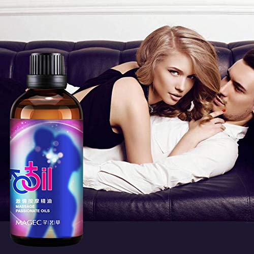 Hotiary Erotic Massage Essential Oil Increase Sexual Desire Private Part Penis Sex Spa for Lover Smooth Pationate (Purple 100ml/3.5 Fl Oz)
