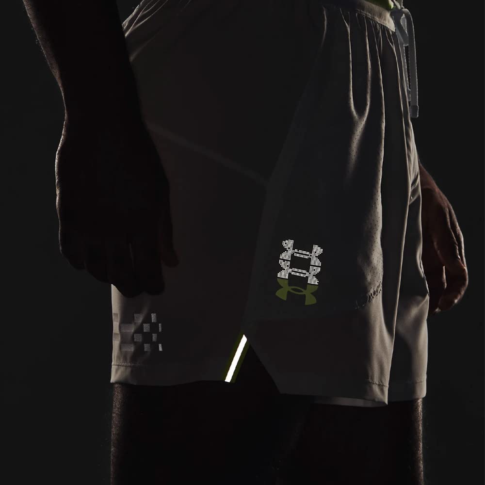 Under Armour Men Run Anywhere Shorts Abbigliamento da Running Shorts Grey - Green L