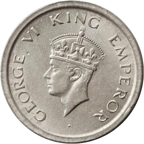 1947 India One Rupee Vintage Coin | King George VI Collectible | Rare Historical Coin with Tiger Artwork | Old Indian Currency for Collection & Gifting