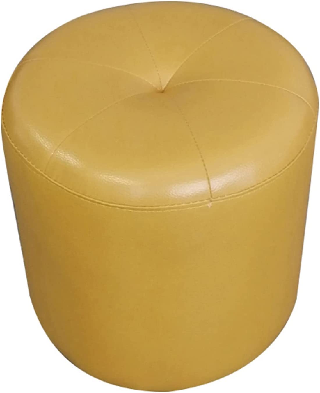 Petit repose-pieds de table basse pour soulager les jambes lourdes avec pouf jaune en PU